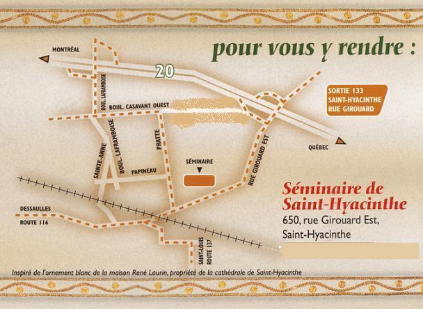Carte du Séminaire et de la ville de Saint-Hyacinthe
